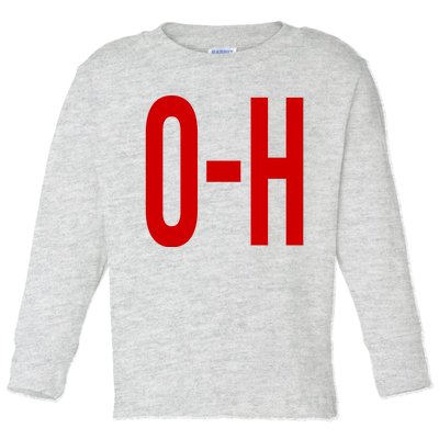 Oh Ohio Logo Toddler Long Sleeve Shirt