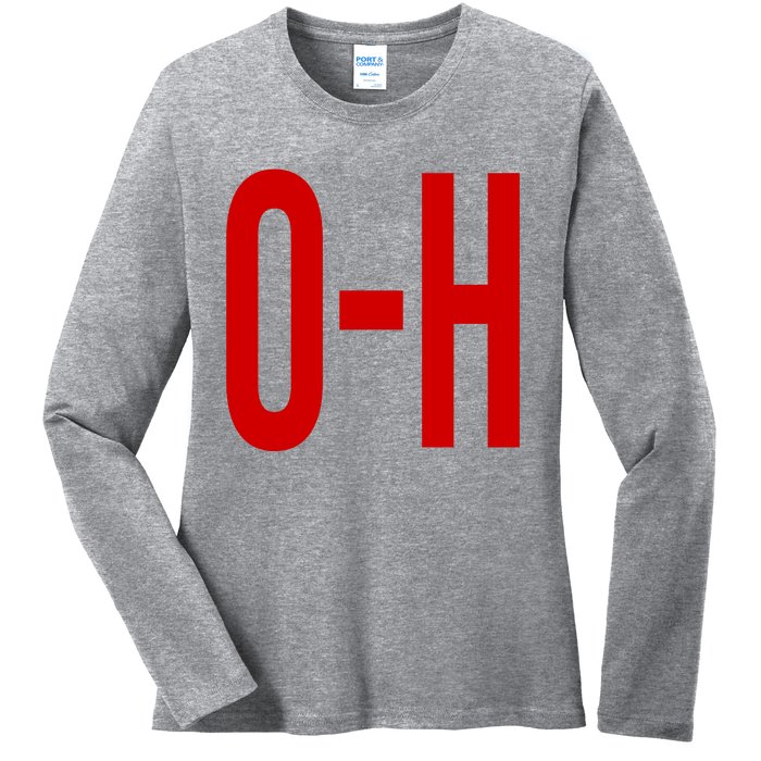 Oh Ohio Logo Ladies Long Sleeve Shirt