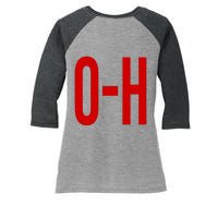 Oh Ohio Logo Women's Tri-Blend 3/4-Sleeve Raglan Shirt