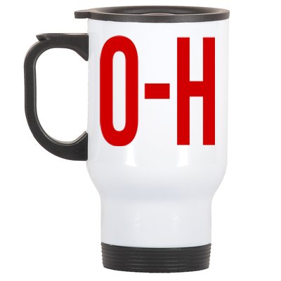 Oh Ohio Logo Stainless Steel Travel Mug