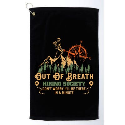Out Of Breath Hiking Society Golf Towel