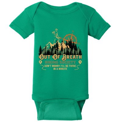 Out Of Breath Hiking Society Baby Bodysuit