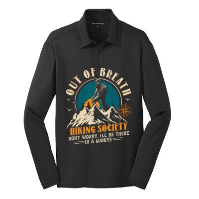 Out Of Breath Hiking Society Silk Touch Performance Long Sleeve Polo