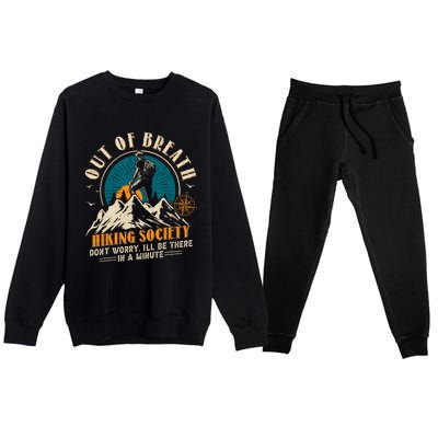 Out Of Breath Hiking Society Premium Crewneck Sweatsuit Set