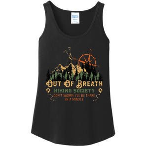 Out Of Breath Hiking Society Don't Worry I'll Be There Soon Ladies Essential Tank