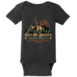 Out Of Breath Hiking Society Baby Bodysuit