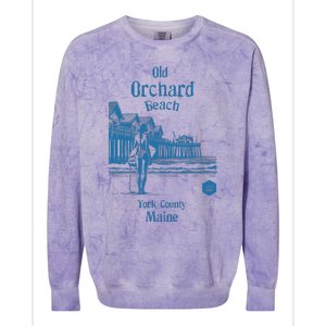 Old Orchard Beach York County Maine Colorblast Crewneck Sweatshirt