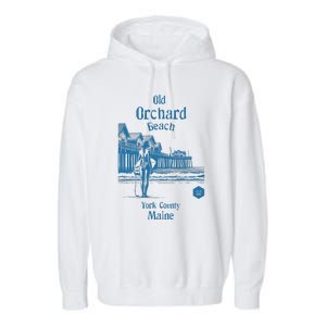 Old Orchard Beach York County Maine Garment-Dyed Fleece Hoodie