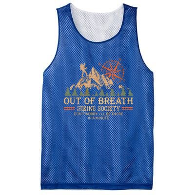 Out Of Breath Hiking Society For Hiker Nature Love Mesh Reversible Basketball Jersey Tank