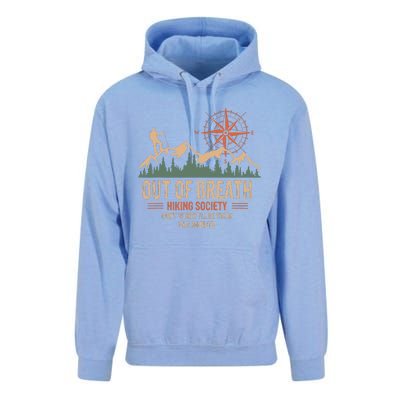 Out Of Breath Hiking Society Dont Worry Ill Be There In A Unisex Surf Hoodie