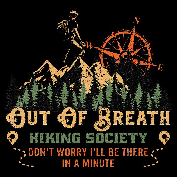 Out Of Breath Hiking Society Button