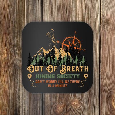 Out Of Breath Hiking Society Coaster