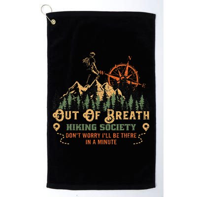 Out Of Breath Hiking Society Golf Towel