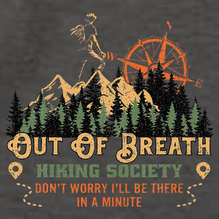 Out Of Breath Hiking Society Vector Backpack