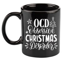 OCD Obsessive Christmas Disorder Funny 11oz C Handle Ceramic Mug