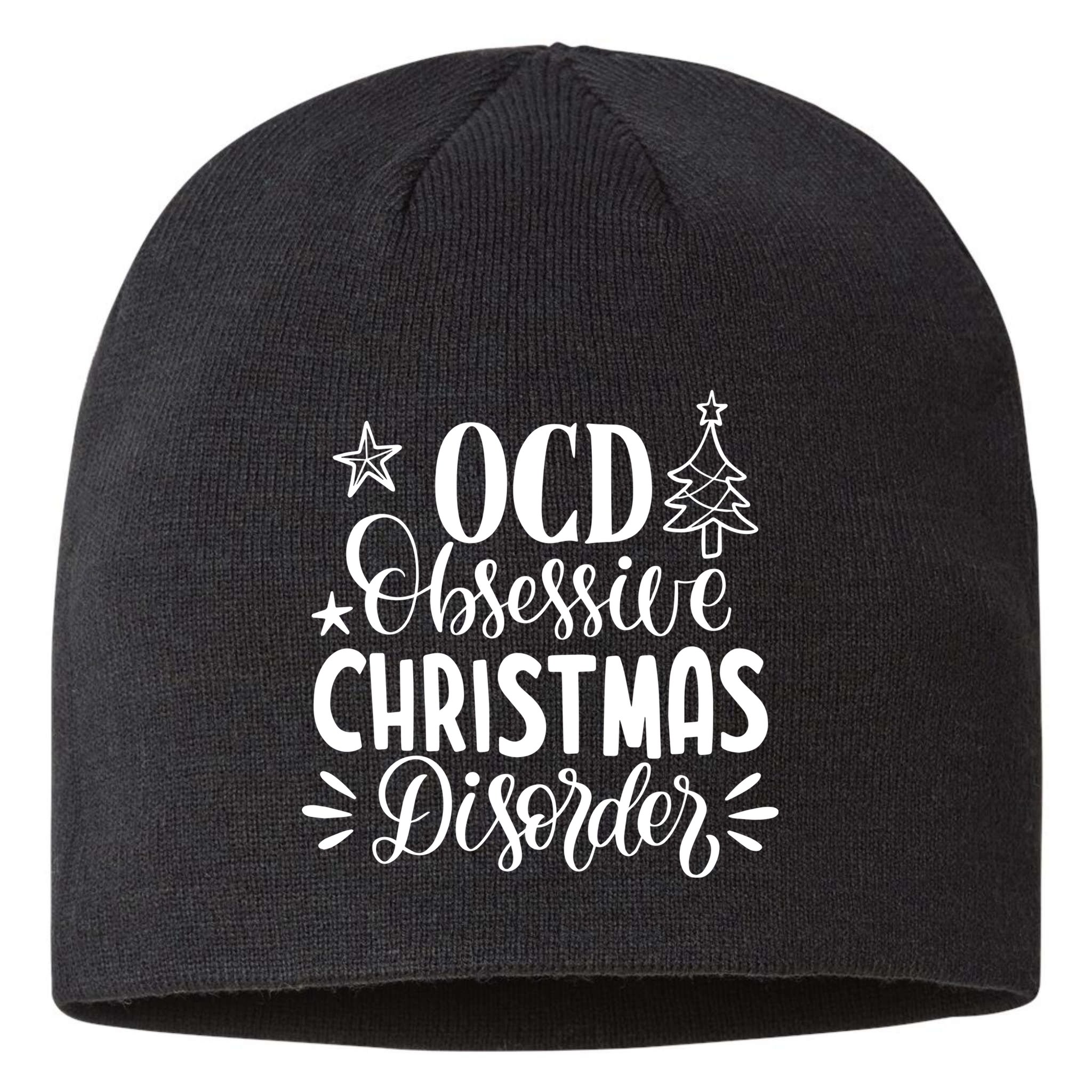 OCD Obsessive Christmas Disorder Funny Sustainable Beanie