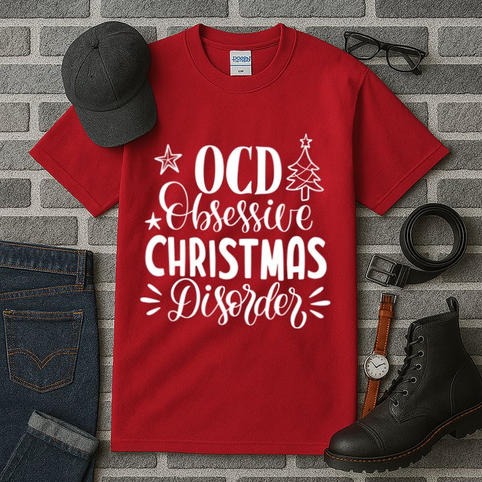 OCD Obsessive Christmas Disorder Funny Tall T-Shirt
