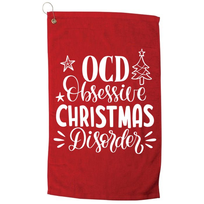 OCD Obsessive Christmas Disorder Funny Golf Towel