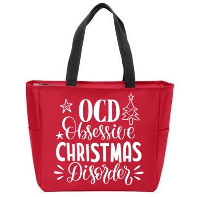 OCD Obsessive Christmas Disorder Funny Zip Tote Bag