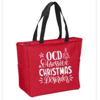 OCD Obsessive Christmas Disorder Funny Zip Tote Bag