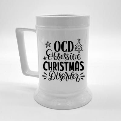 OCD Obsessive Christmas Disorder Funny Beer Stein