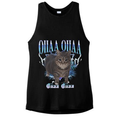 Oiia Oiia Cat Brainrot Ladies PosiCharge Tri-Blend Wicking Tank