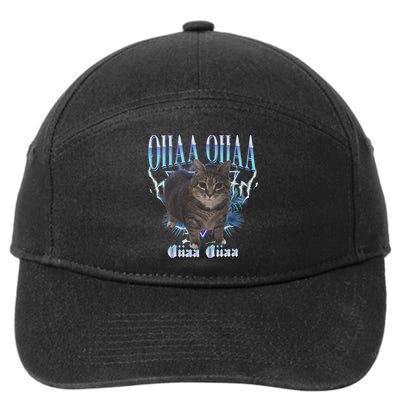 Oiia Oiia Cat Brainrot 7-Panel Snapback Hat