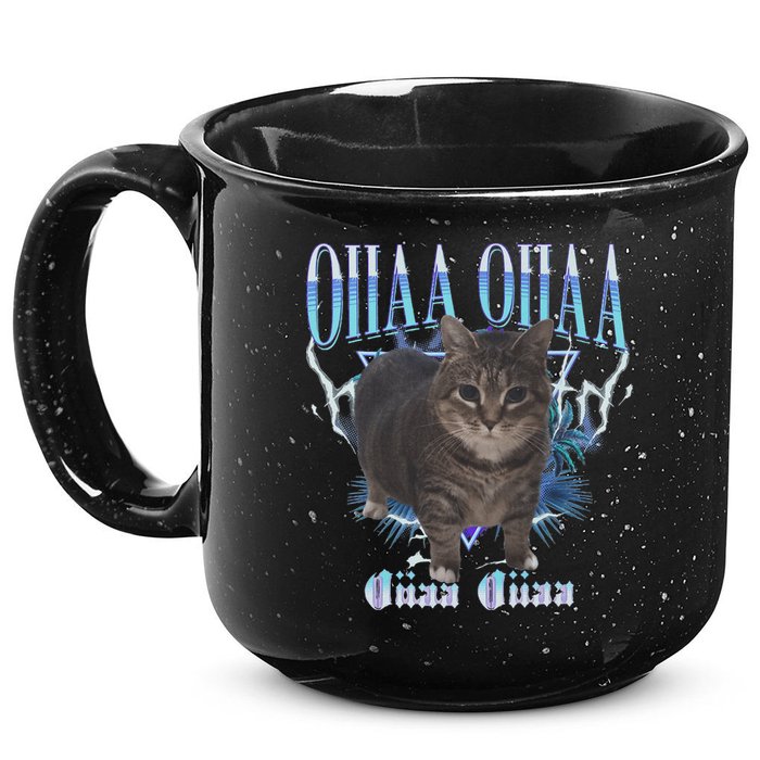 Oiia Oiia Cat Brainrot 15oz Campfire Ceramic Mug