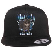 Oiia Oiia Cat Brainrot Flat Bill Trucker Hat