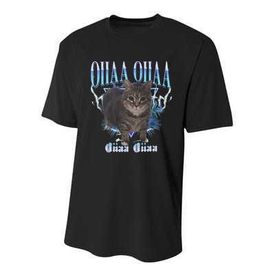 Oiia Oiia Cat Brainrot Youth Performance Sprint T-Shirt