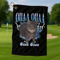 Oiia Oiia Cat Brainrot Golf Towel