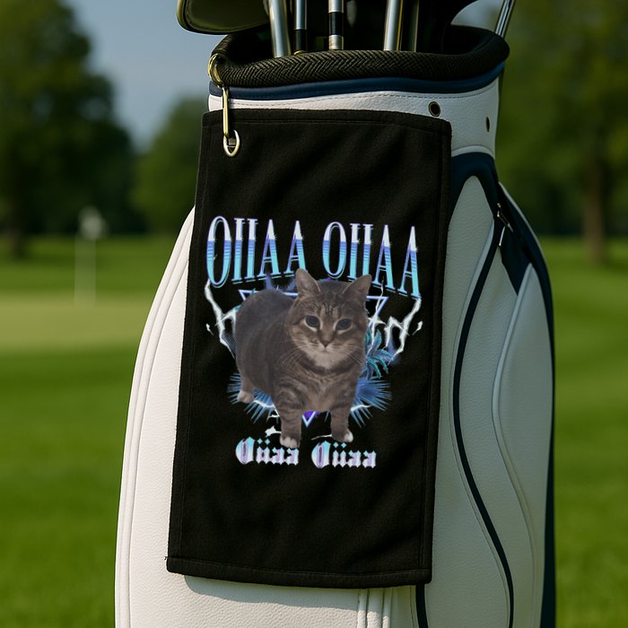 Oiia Oiia Cat Brainrot Golf Towel