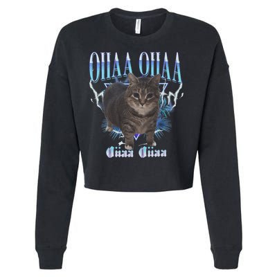 Oiia Oiia Cat Brainrot Cropped Pullover Crew