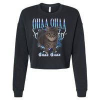 Oiia Oiia Cat Brainrot Cropped Pullover Crew