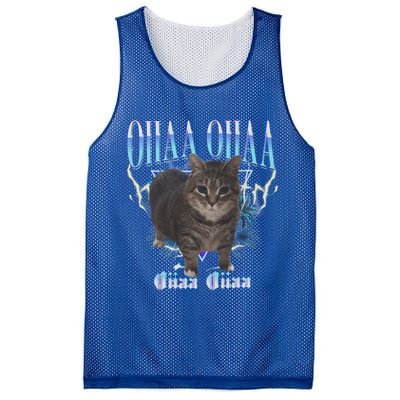 Oiia Oiia Cat Brainrot Mesh Reversible Basketball Jersey Tank