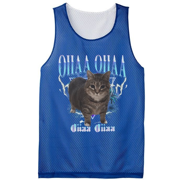 Oiia Oiia Cat Brainrot Mesh Reversible Basketball Jersey Tank