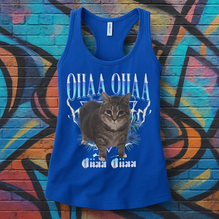 Oiia Oiia Cat Brainrot Womens Tank Top