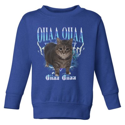 Oiia Oiia Cat Brainrot Toddler Sweatshirt