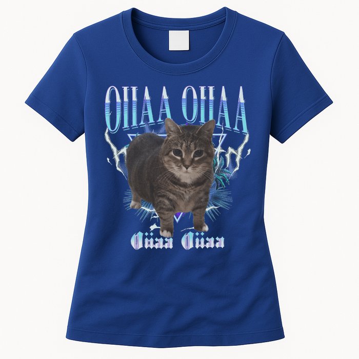 Oiia Oiia Cat Brainrot Womens T-Shirt