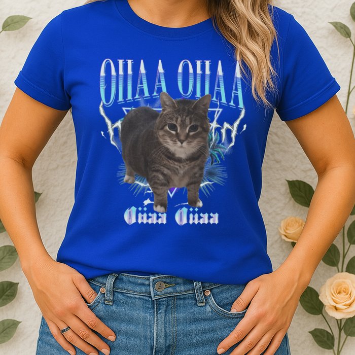 Oiia Oiia Cat Brainrot Womens T-Shirt