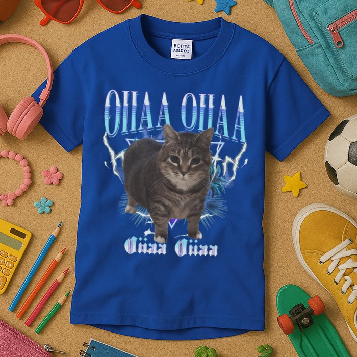 Oiia Oiia Cat Brainrot Kids T-Shirt