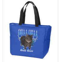 Oiia Oiia Cat Brainrot Zip Tote Bag