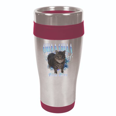Oiia Oiia Cat Brainrot 16oz Travel Tumbler