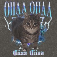 Oiia Oiia Cat Brainrot Cotton Canvas Backpack