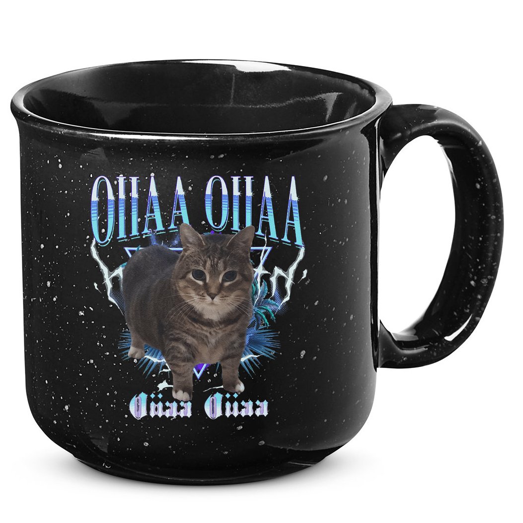 Oiia Oiia Cat Brainrot 15oz Campfire Ceramic Mug