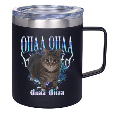 Oiia Oiia Cat Brainrot 12oz Stainless Steel Coffee Mug