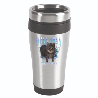 Oiia Oiia Cat Brainrot 16oz Travel Tumbler