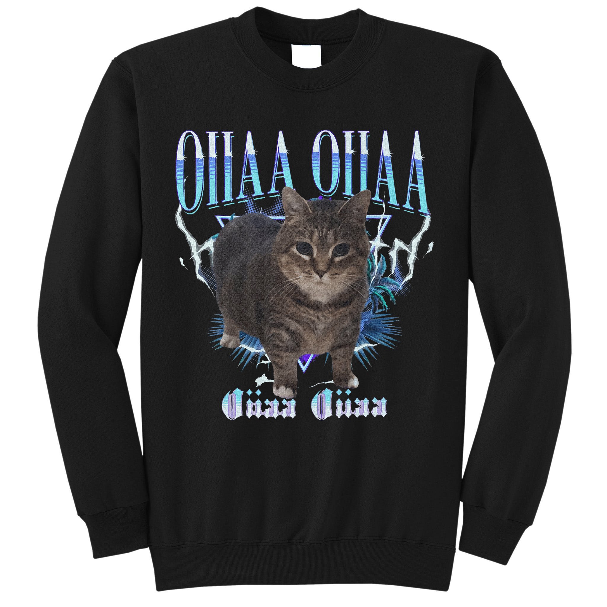 Oiia Oiia Cat Brainrot Tall Sweatshirt