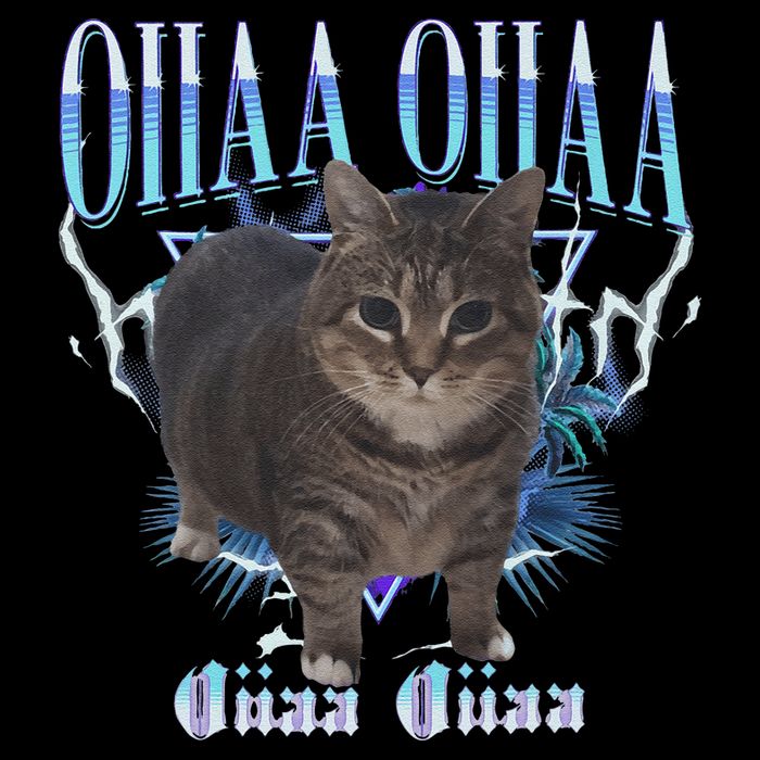 Oiia Oiia Cat Brainrot Cropped Pullover Crew