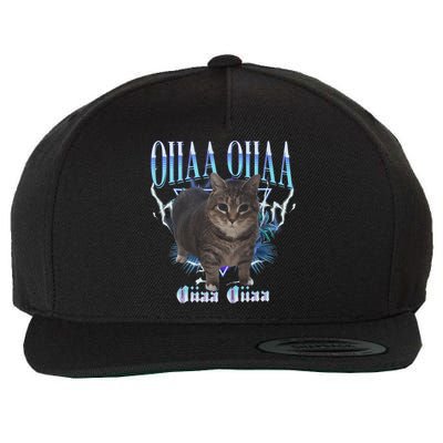 Oiia Oiia Cat Brainrot Wool Snapback Cap